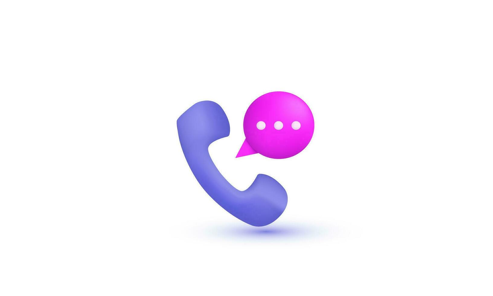 illustration creative phone handset speech bubble vector symbols isolated on background