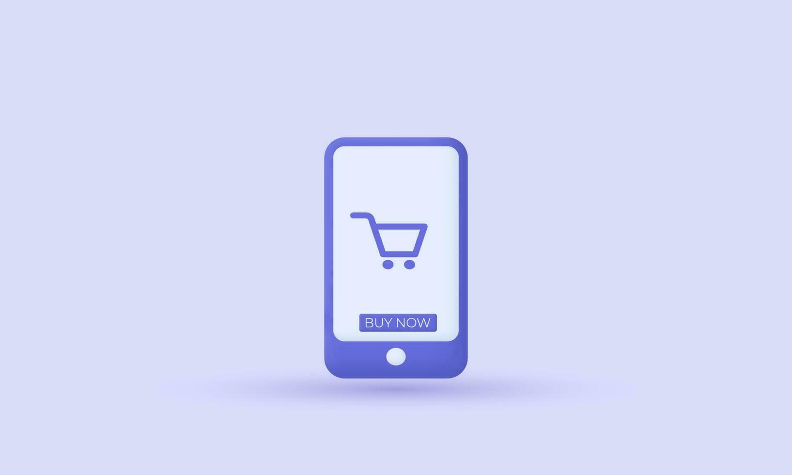 illustration creative 3d shopping smartphone vector symbols isolated on background