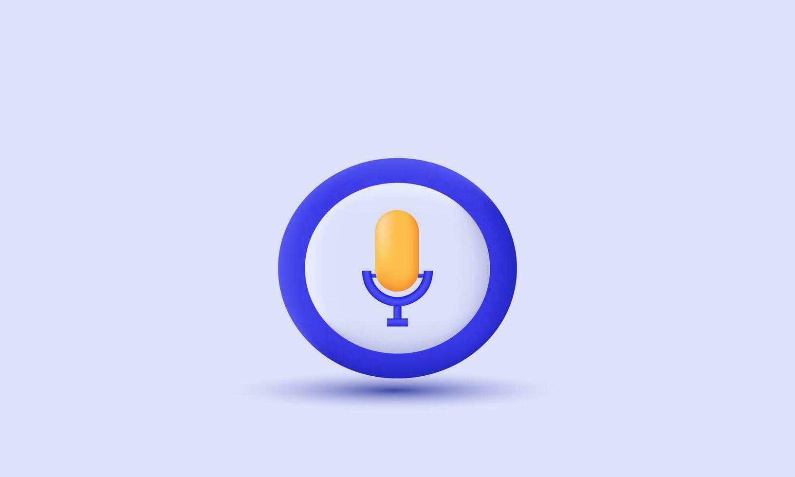illustration creative 3d icon podcast broadcast webcast voicemail sign symbols isolated on background vector