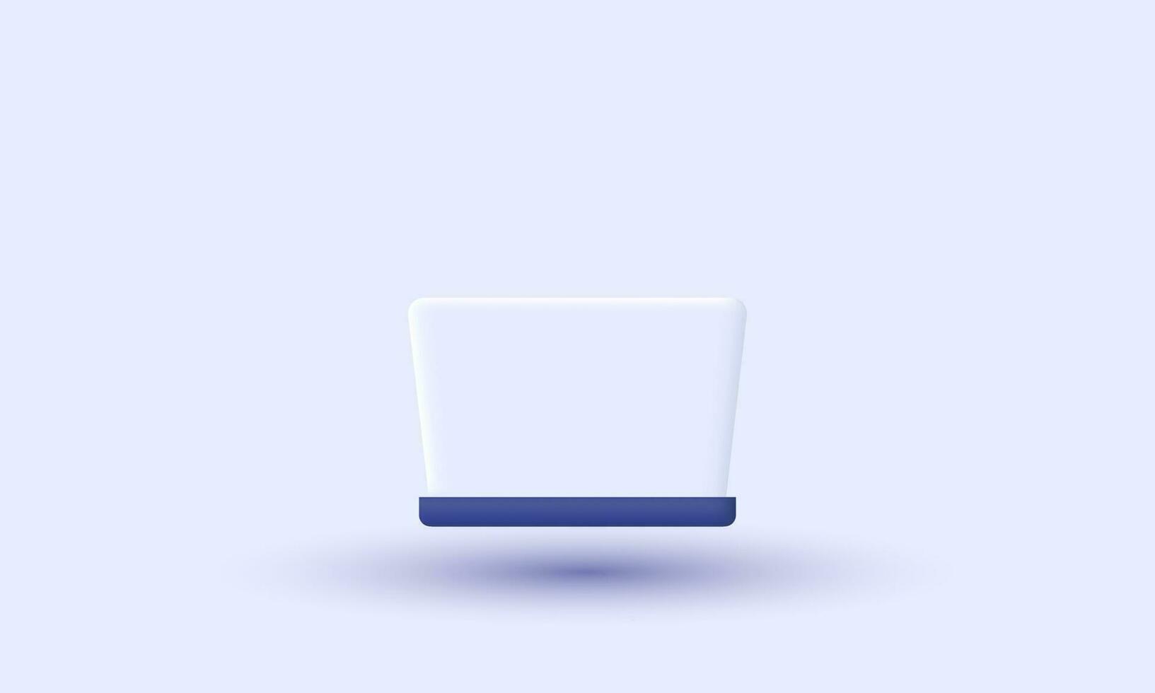 illustration creative icon laptop 3d vector symbols isolated on background