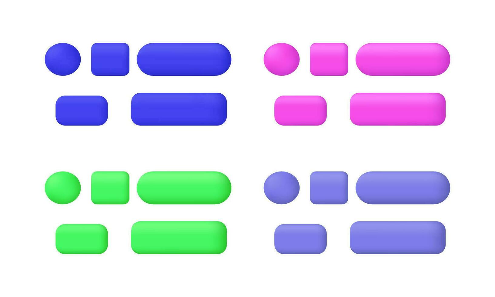 ilustración creativo 3d icono botones conjunto colección enmarañado símbolos aislado en antecedentes vector