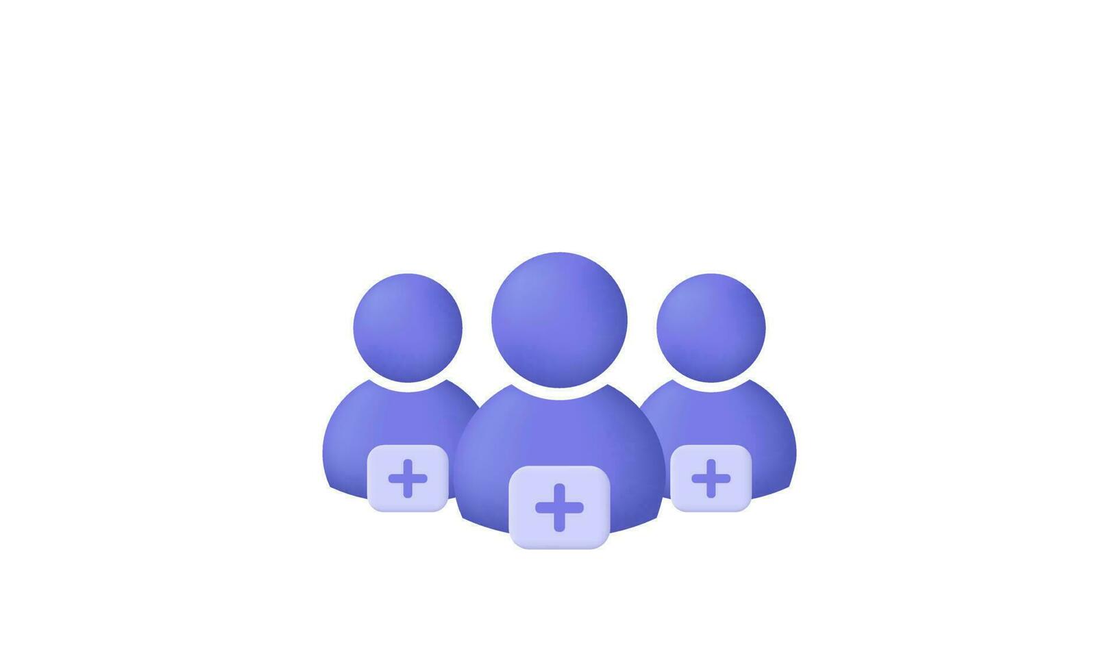 illustration creative group person people 3d vector symbols isolated on background