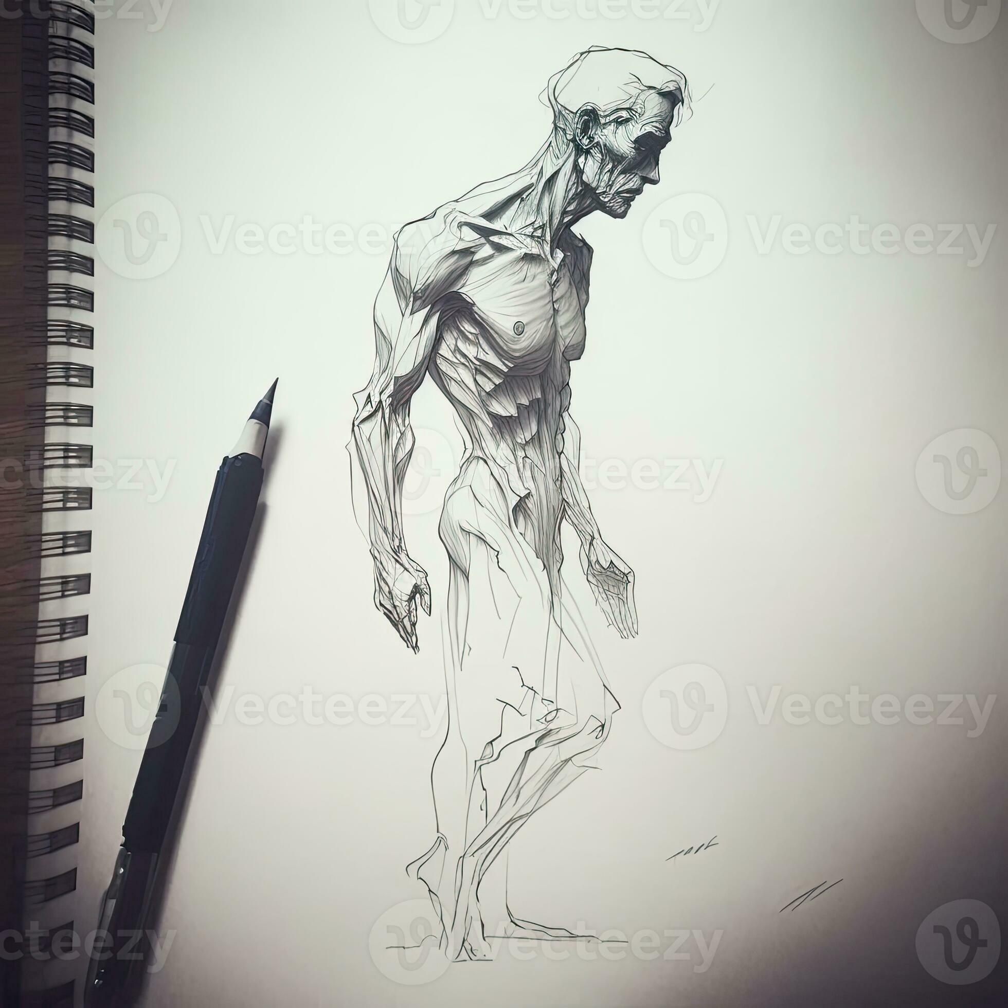 monster body drawing