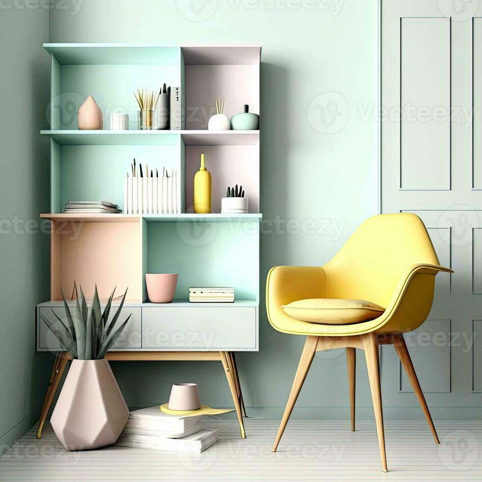 Modern contemporary luxury interior design, a combination of pastel