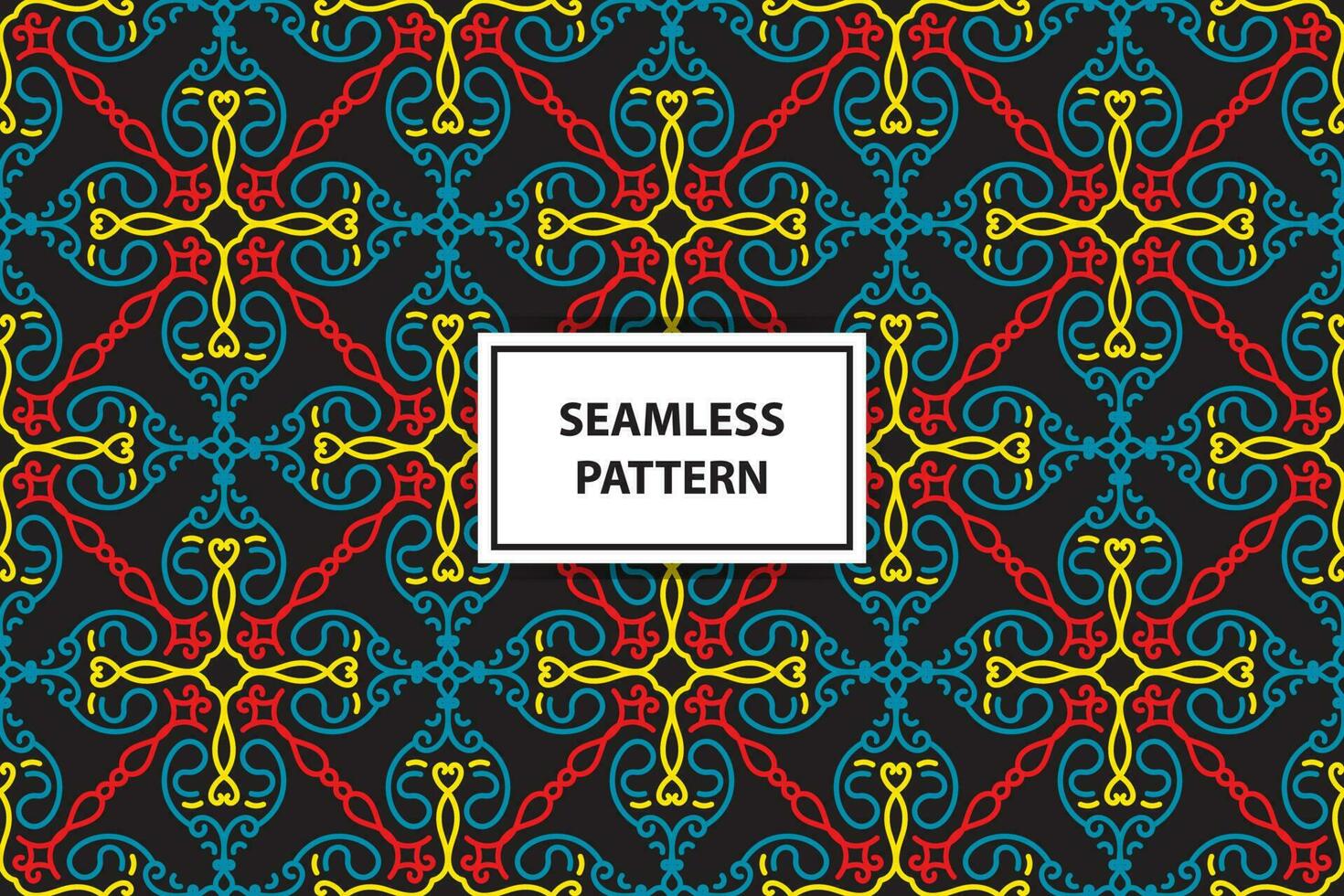 seamless pattern with simple vintage style vector