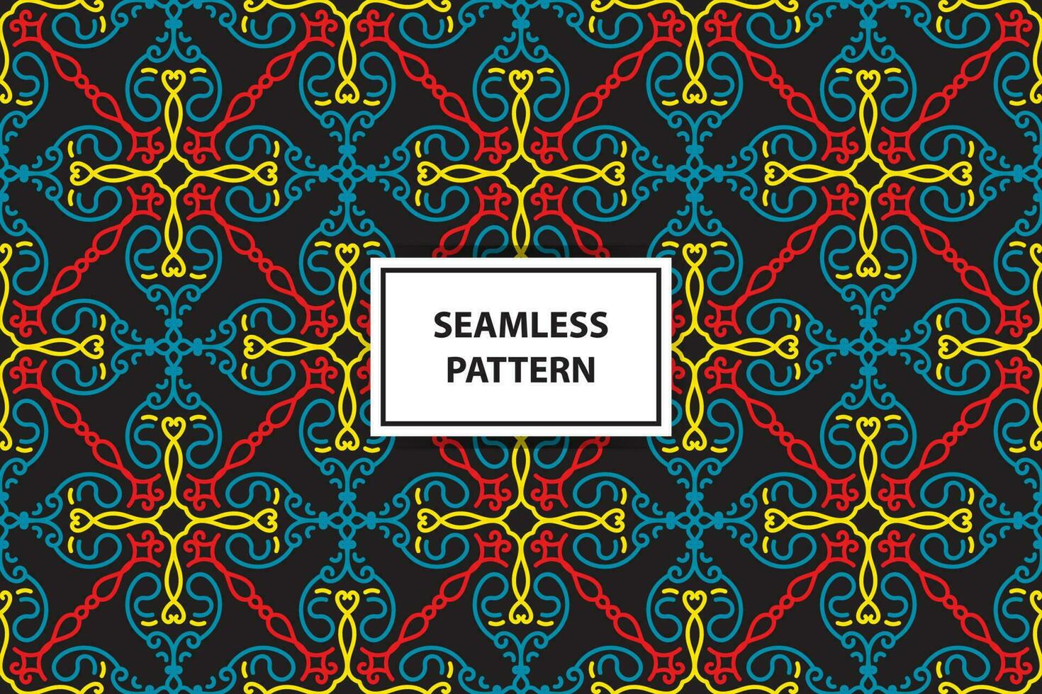 seamless pattern with simple vintage style vector