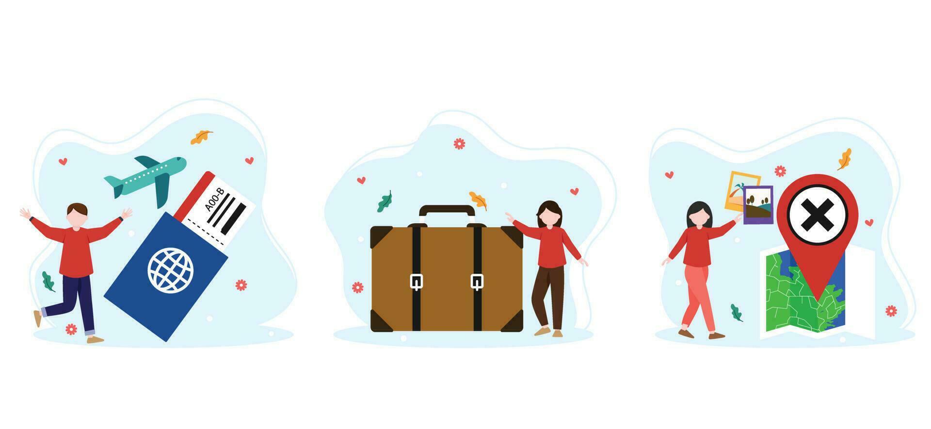 Weekend Holiday Bundle Flat Design vector