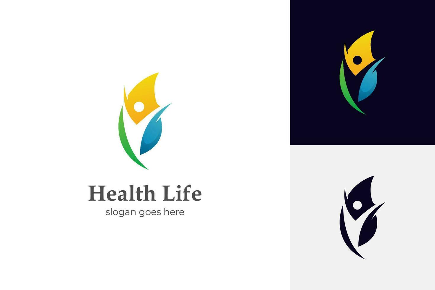 sano vida, personas hoja logo icono diseño, para médico, salud y fisioterapia, quiropráctica y bienestar centrar logo elemento, ecológico y biológico producto concepto firmar vector