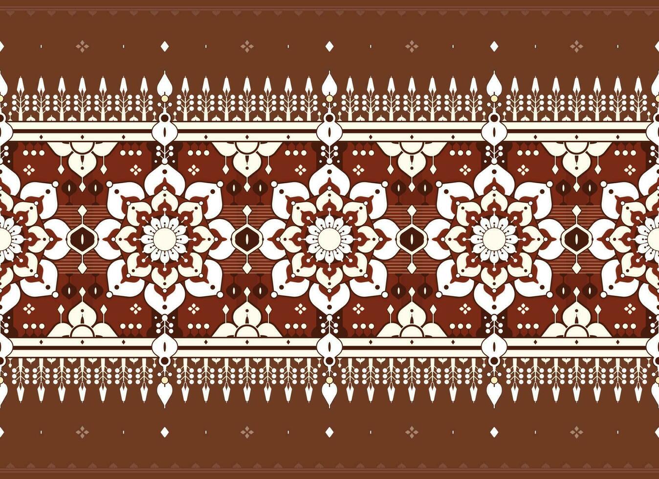 geometric and mandala ethnic fabric pattern for cloth carpet wallpaper background wrapping etc. vector