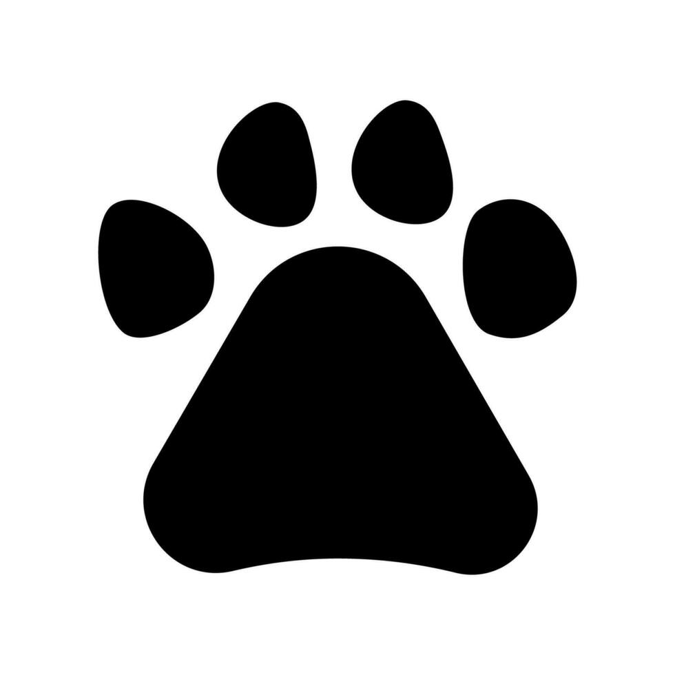 Paw Prints. Dog or cat paw. The imprint of dog paws vector illustration. Vector paw icon. Free vector illustration.