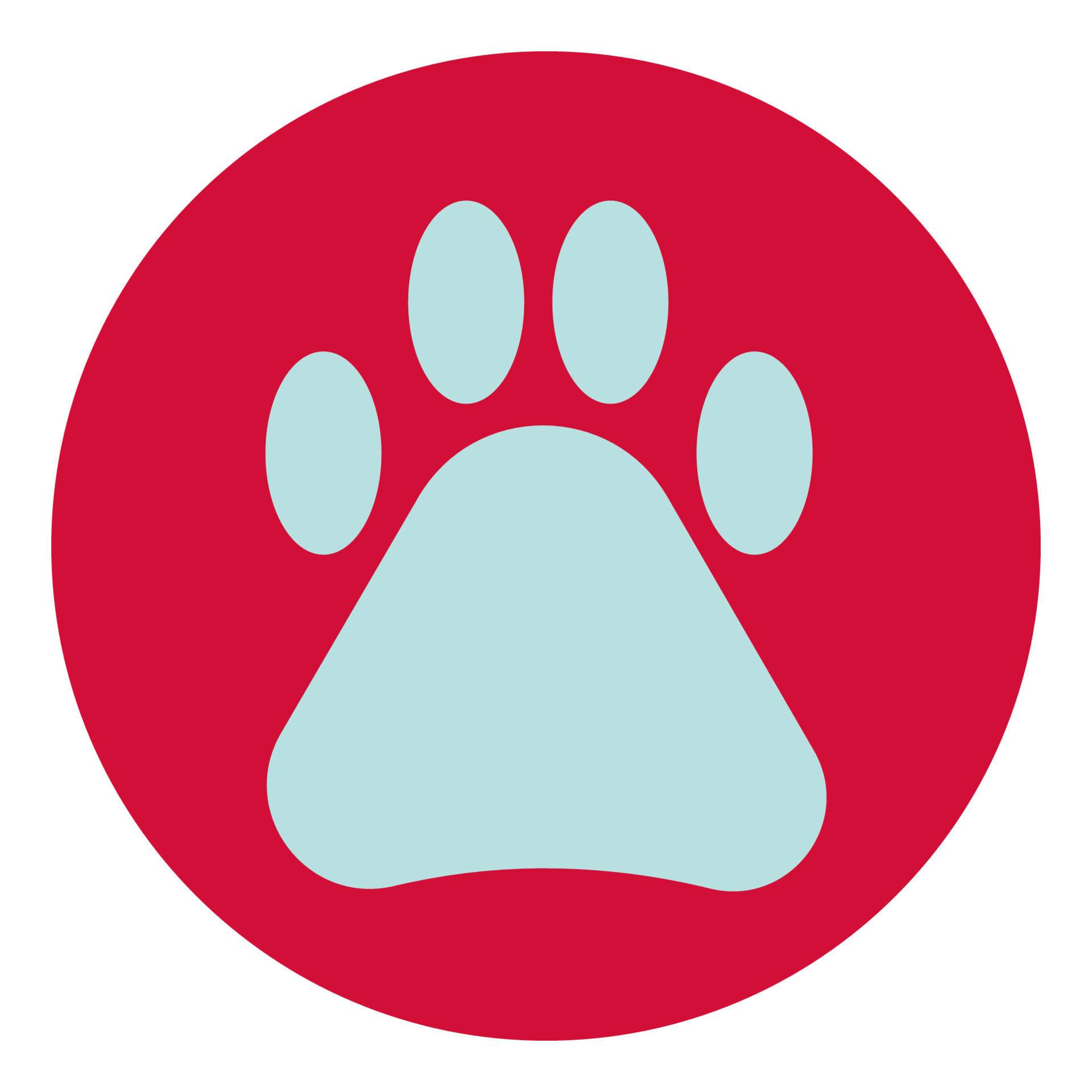 Dog or cat paw. Paw Prints. The imprint of dog paws vector illustration