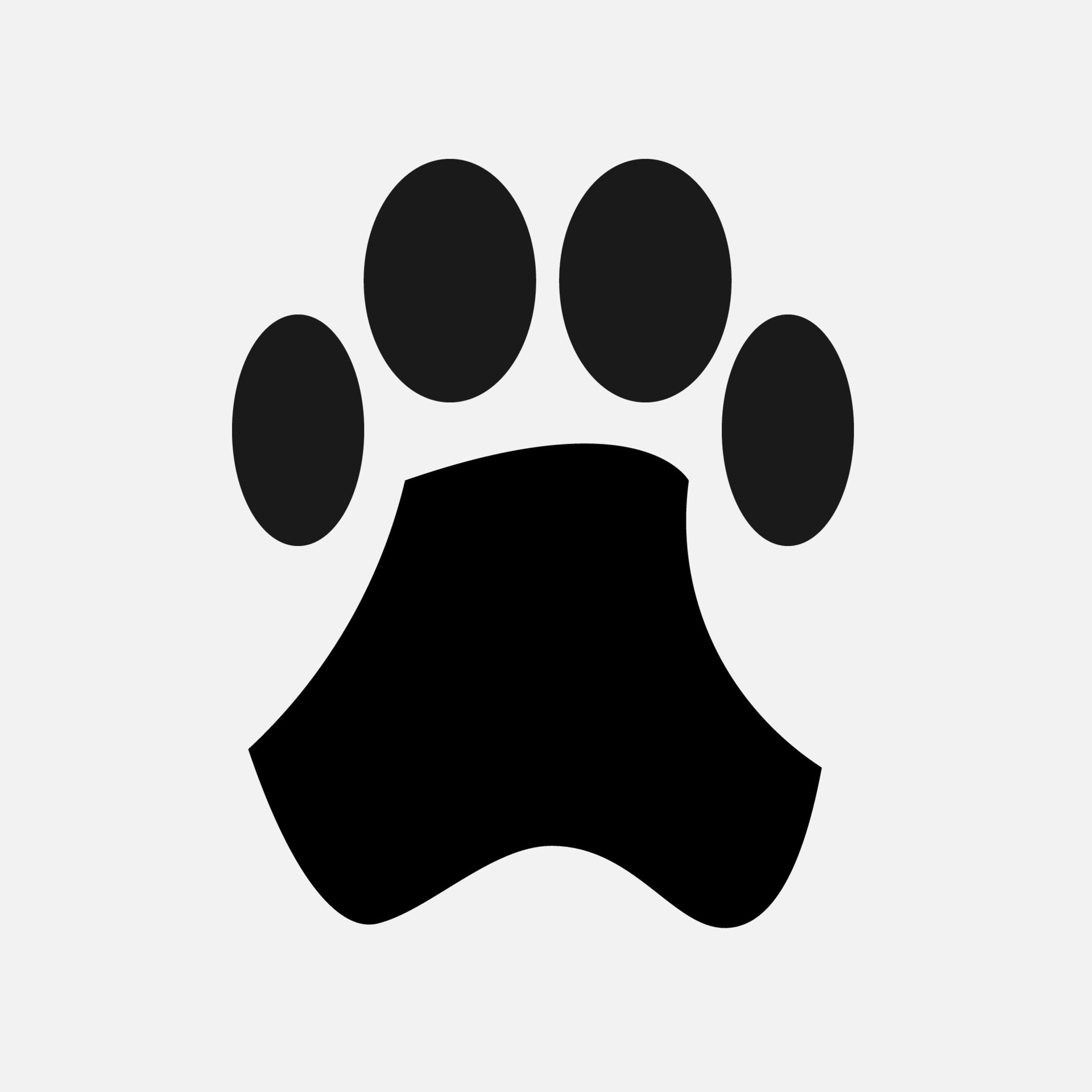Paw Prints. Dog or cat paw. The imprint of dog paws vector illustration