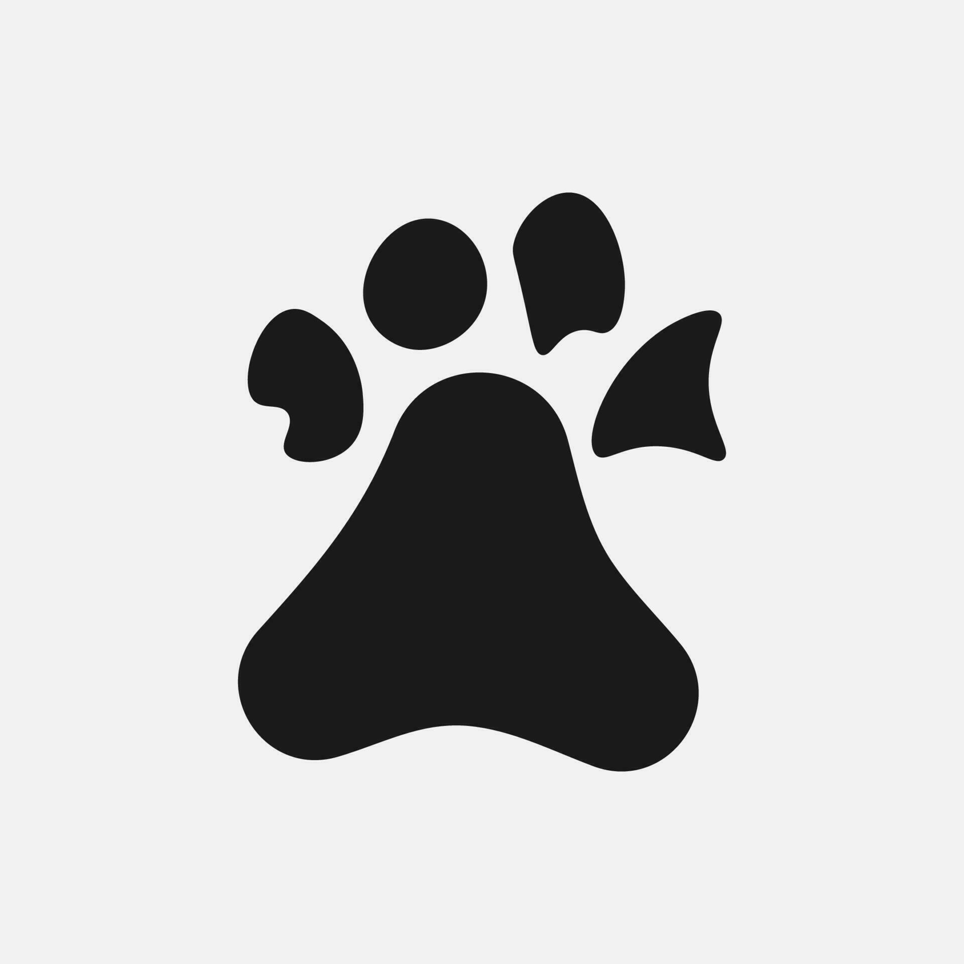 Paw Prints. Dog or cat paw. The imprint of dog paws vector illustration