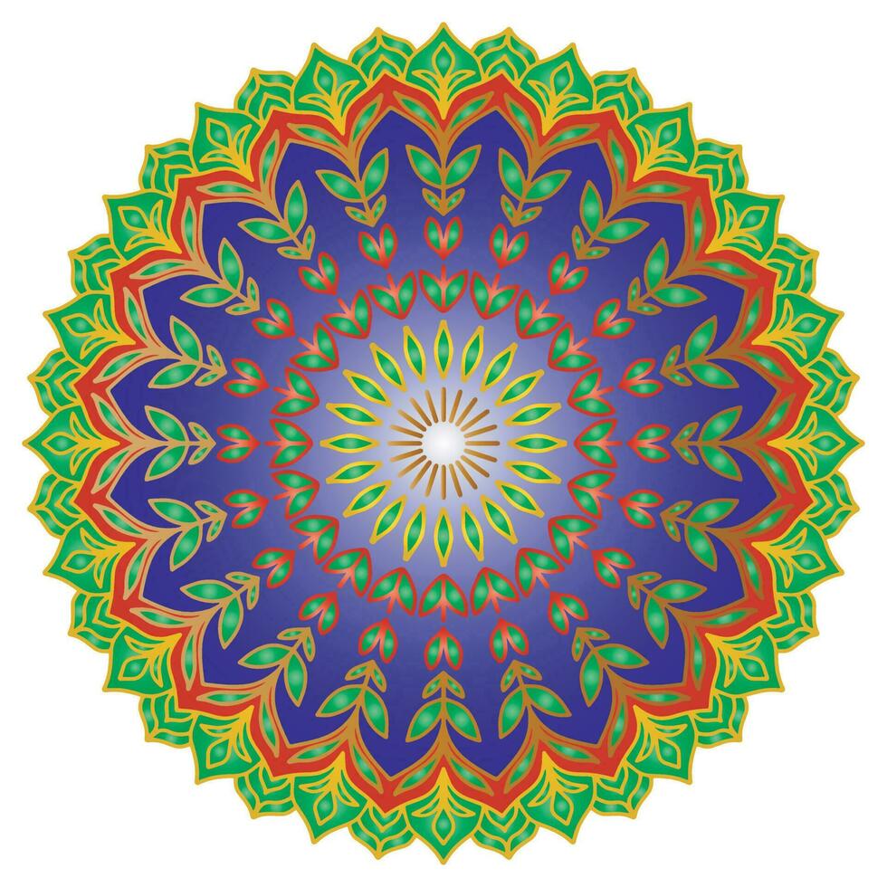 vistoso mandala modelo resumen floral ornamento vector