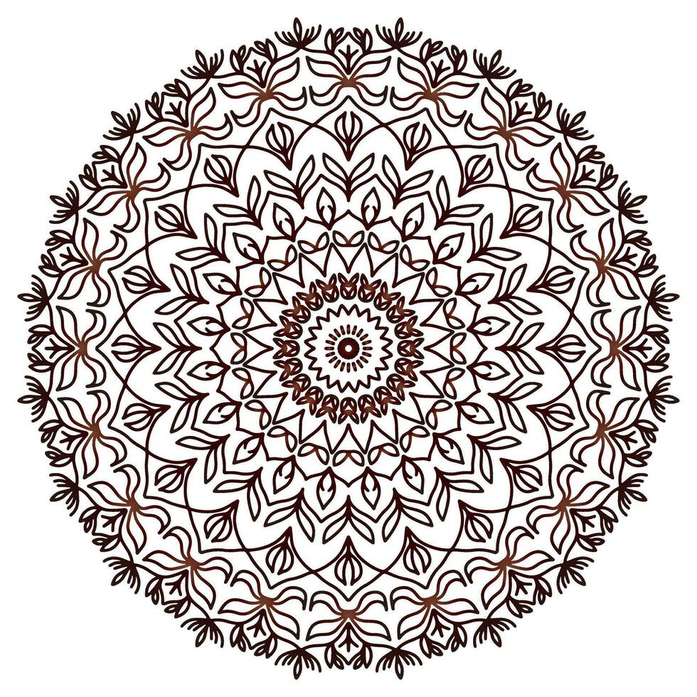 Mandala pattern abstract floral ornament vector