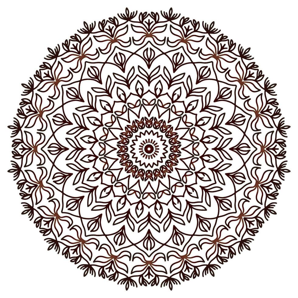 Mandala pattern abstract floral ornament vector