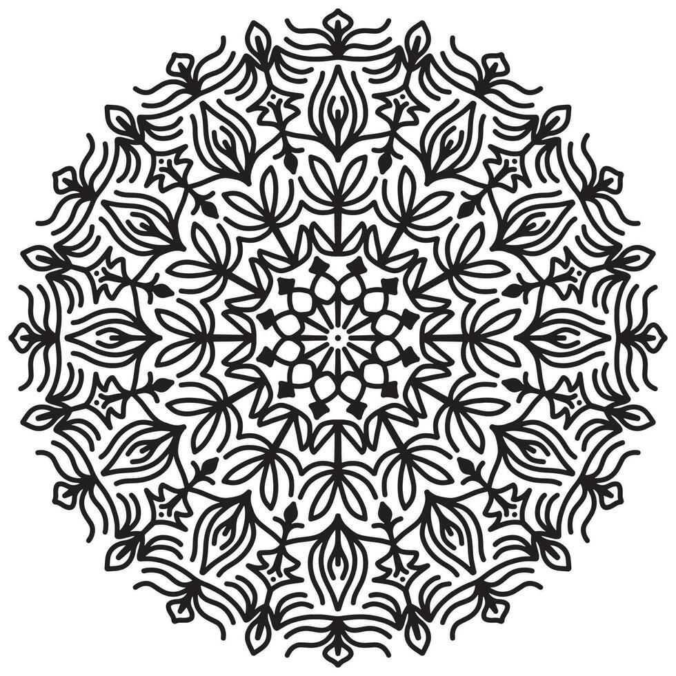 Mandala pattern abstract floral ornament vector