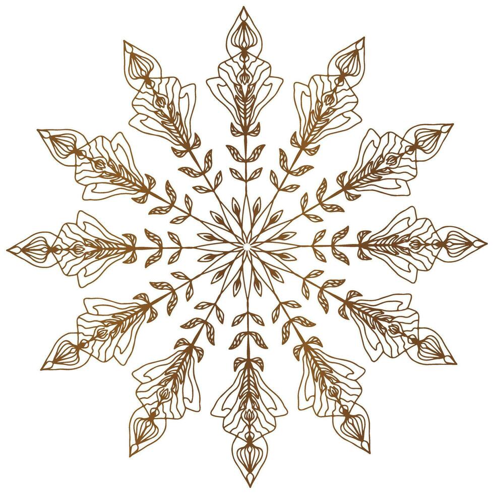 Mandala pattern abstract floral ornament vector