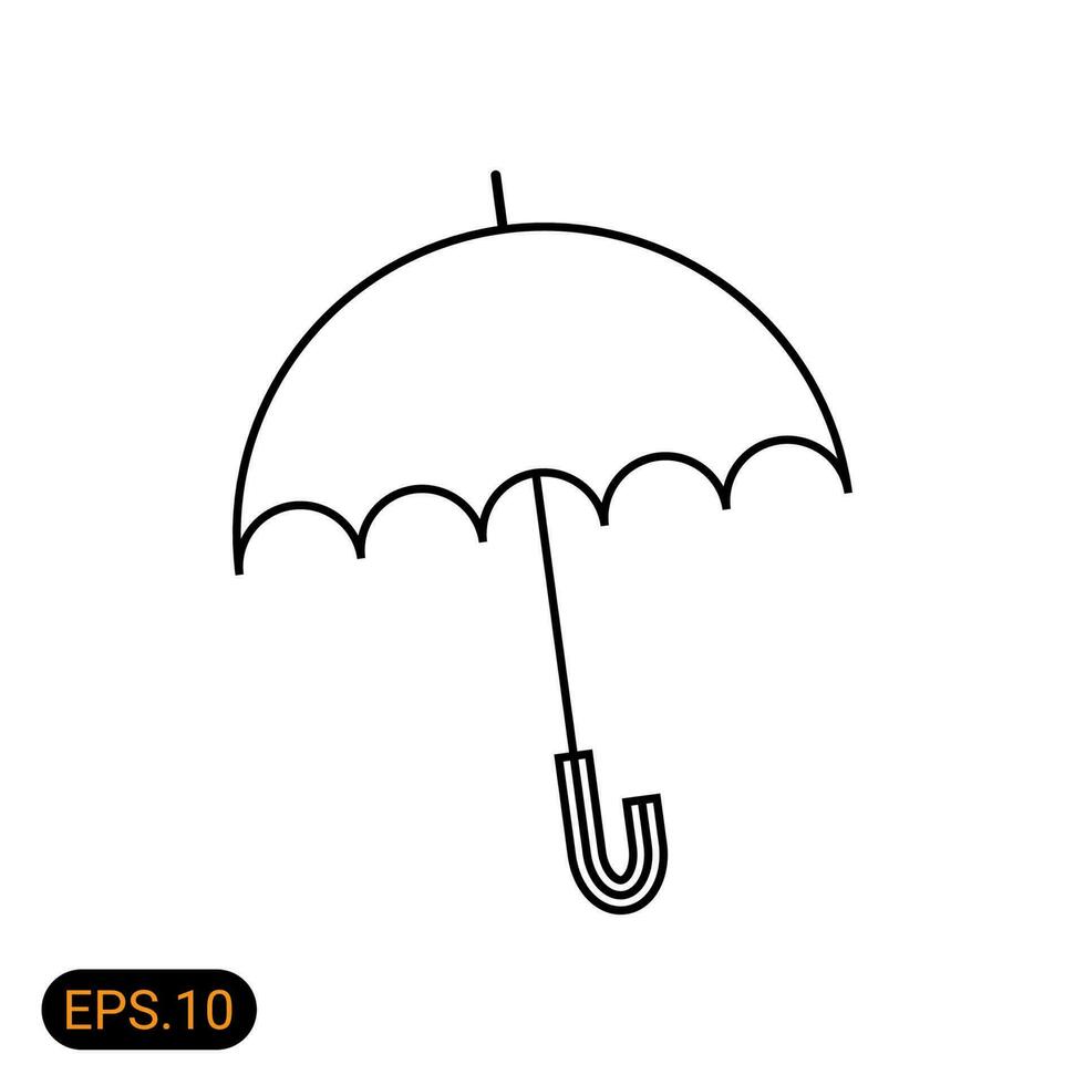 paraguas icono vector ilustración. adecuado para logo, sitio web diseño, aplicación, y ui eps.10 vector.