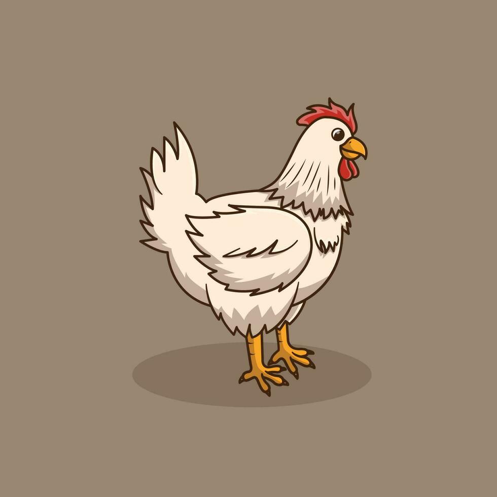 blanco pollo el ilustración vector