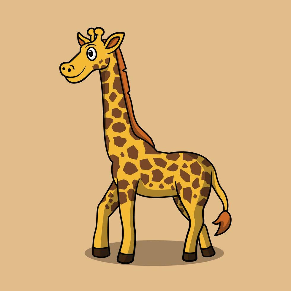 Giraffe The Illustration vector