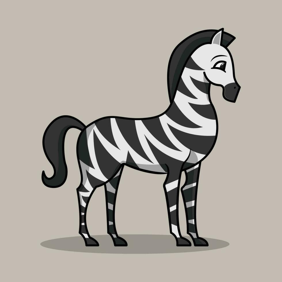 Zebra The Illustration vector