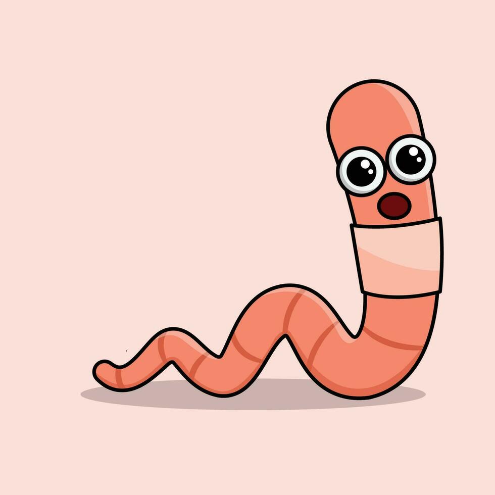 Worm The Illustration vector