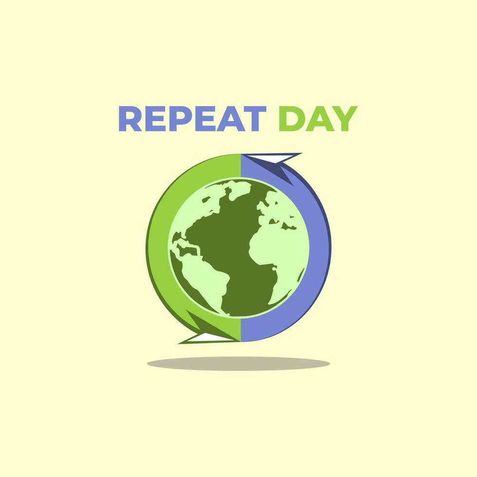 Repeat Day Vector, Logo world, Green Day vector