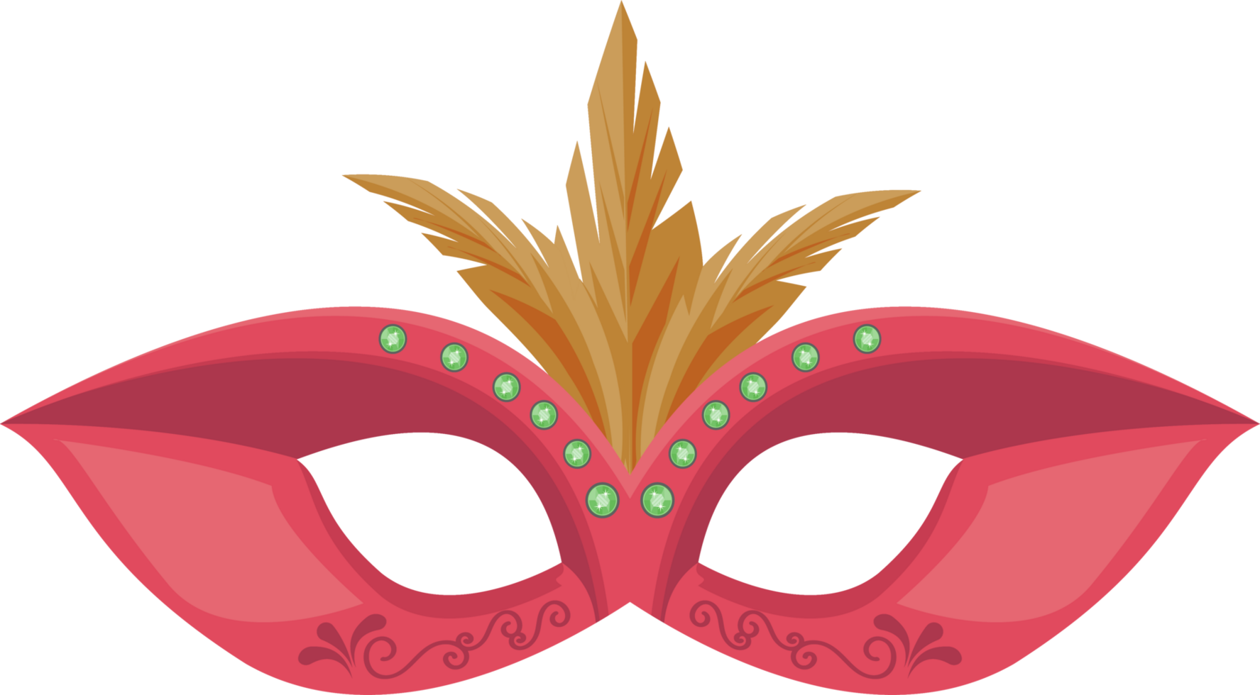 red mardi gras mask png