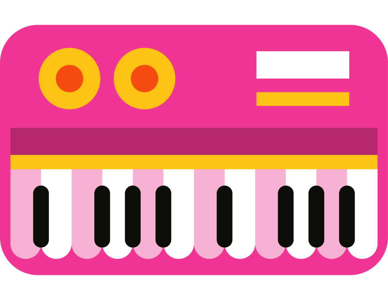 pink piano instrument musical png