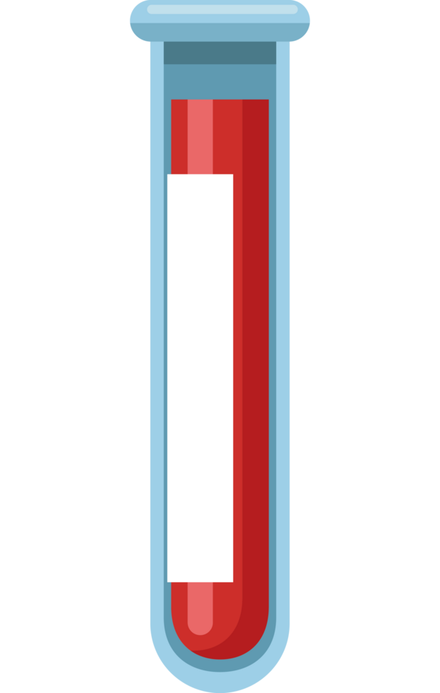 test de tube avec du sang png