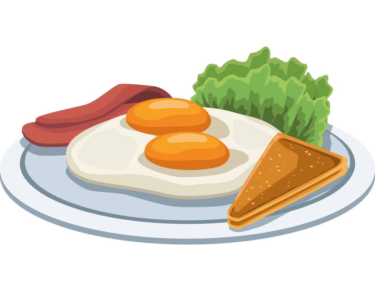bacon and eggs breakfast 24085585 PNG