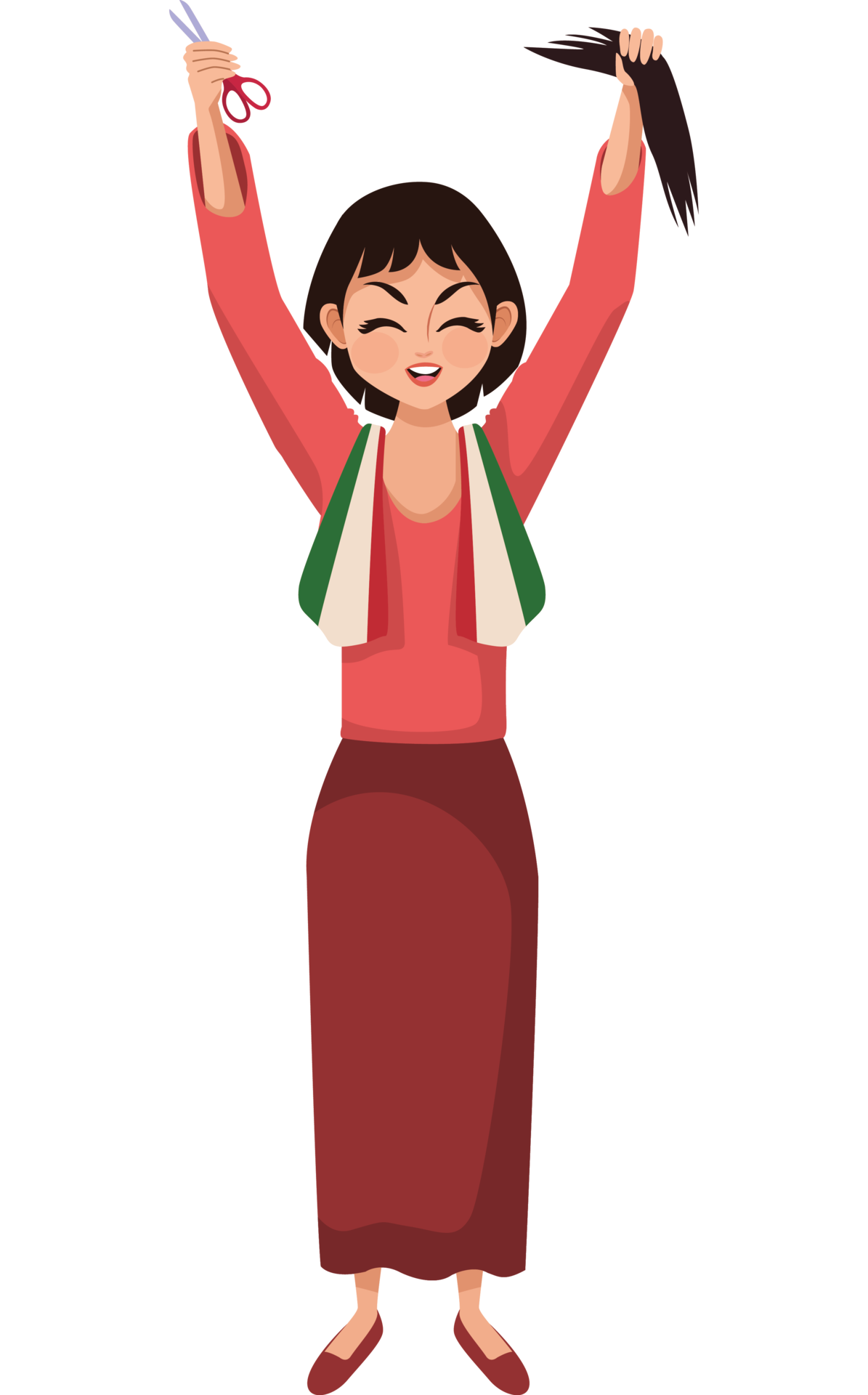 Iranian Woman Cutting Her Hair 24085606 Png Iranian Woman Cutting Her Hair 24085606 Png