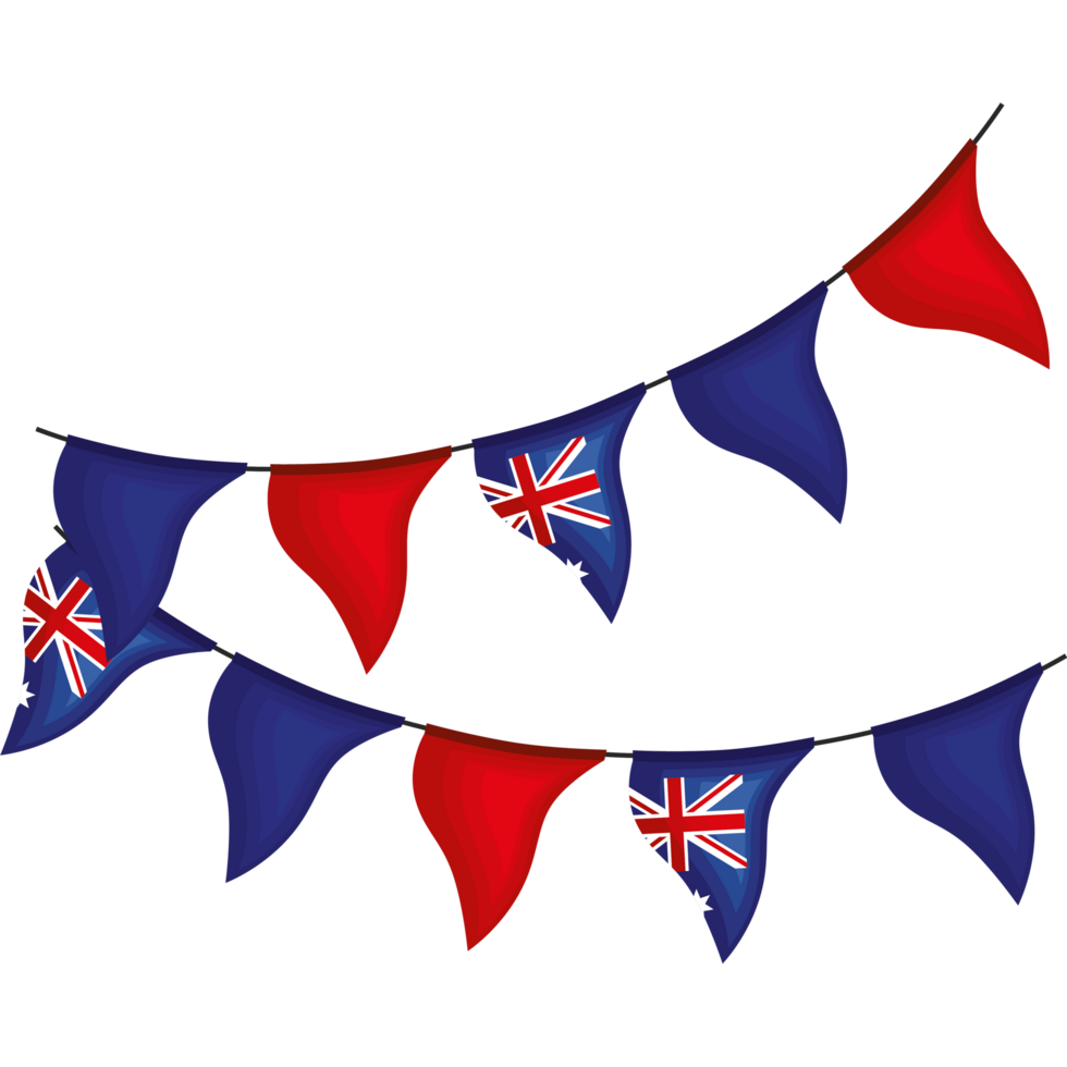 australian flag in garlands png