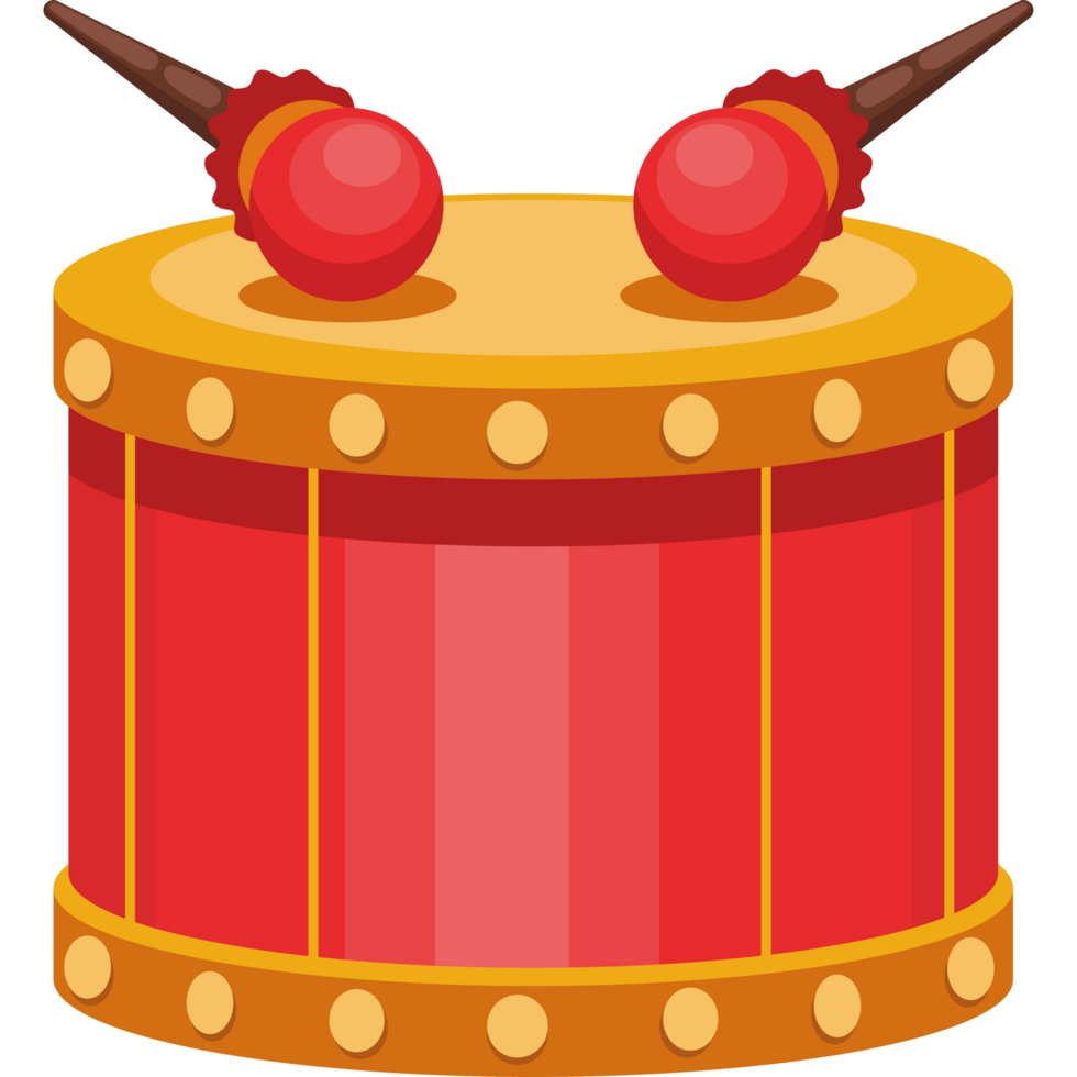 chinese red drum instrument png