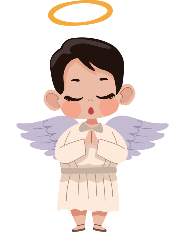 petit ange qui prie png