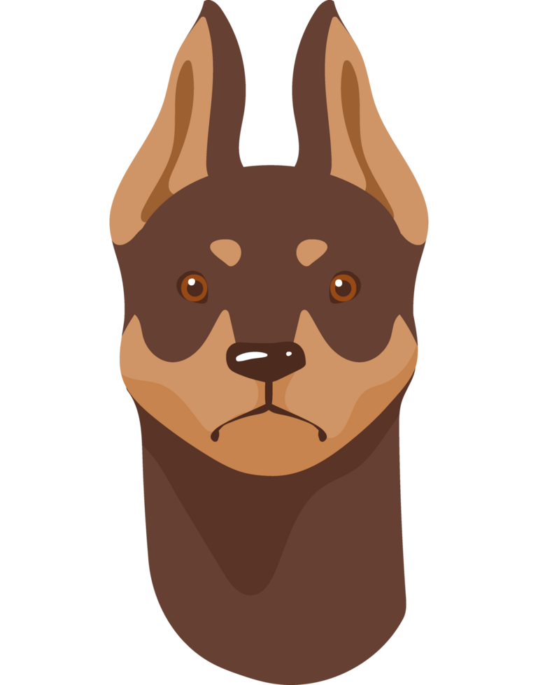 doberman hund maskot png