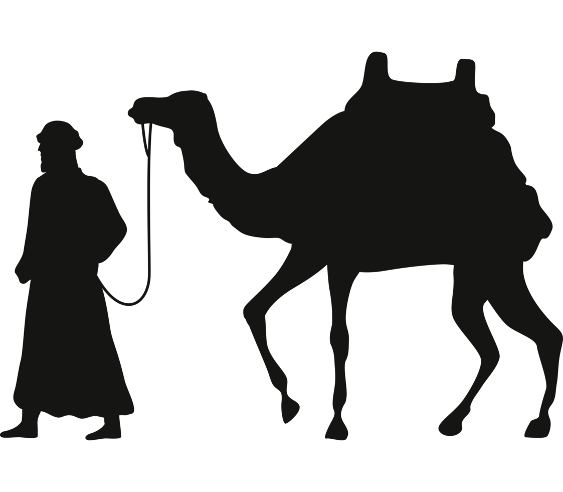 man muslim with camel png