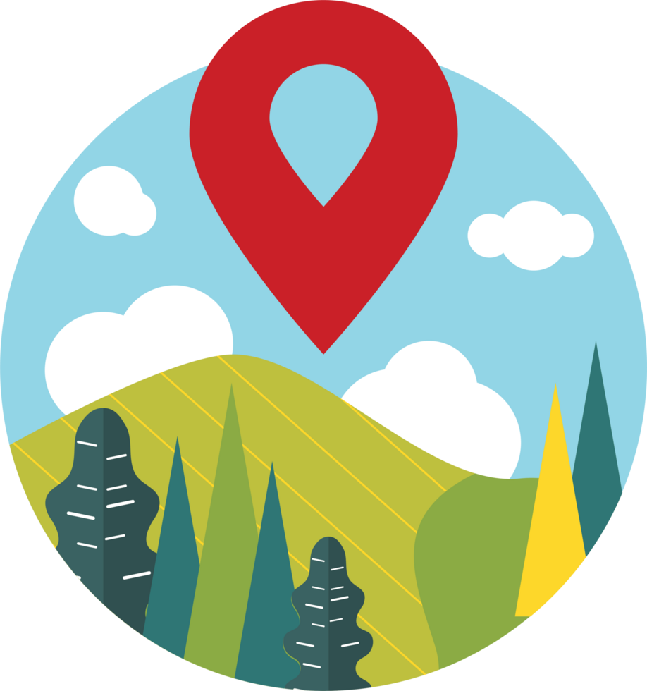 pin location in landscape png