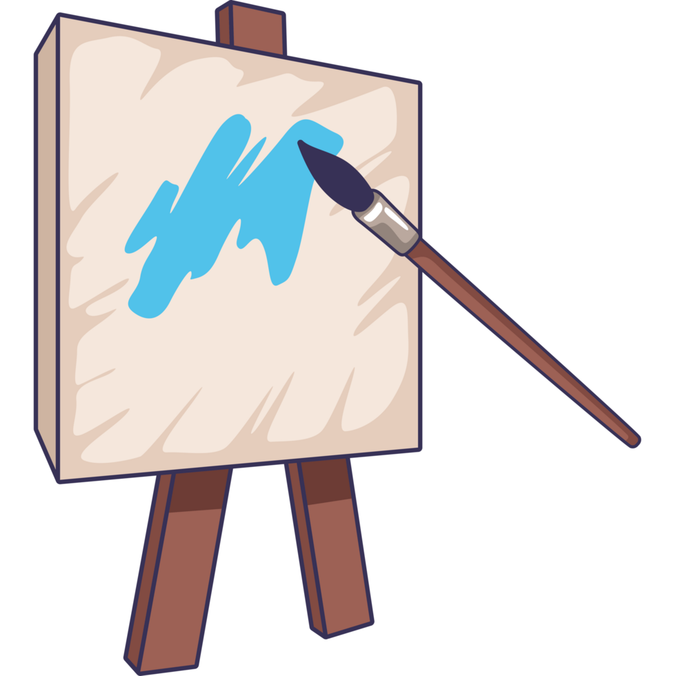 paint brush and canvas png