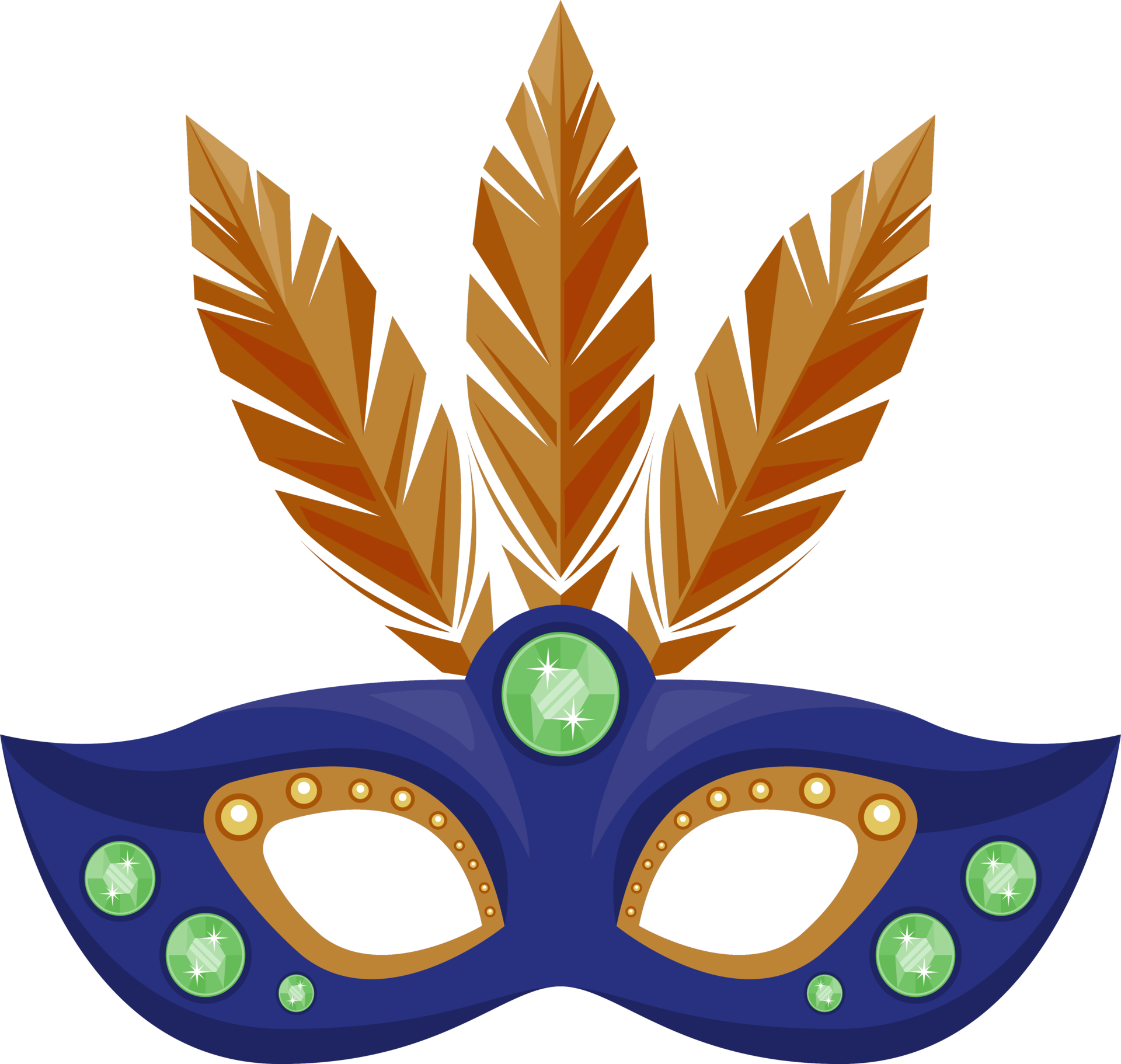 red blue mardi gras mask