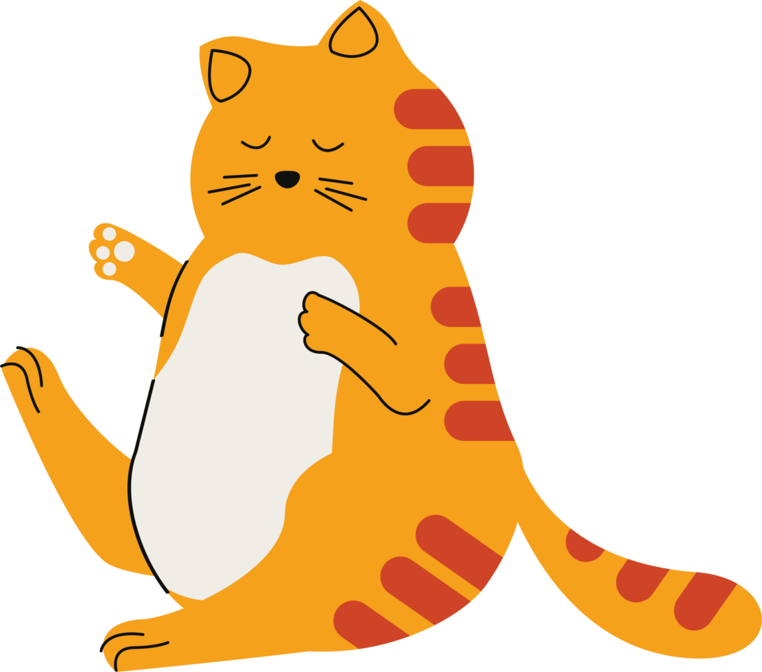 cute little yellow cat png