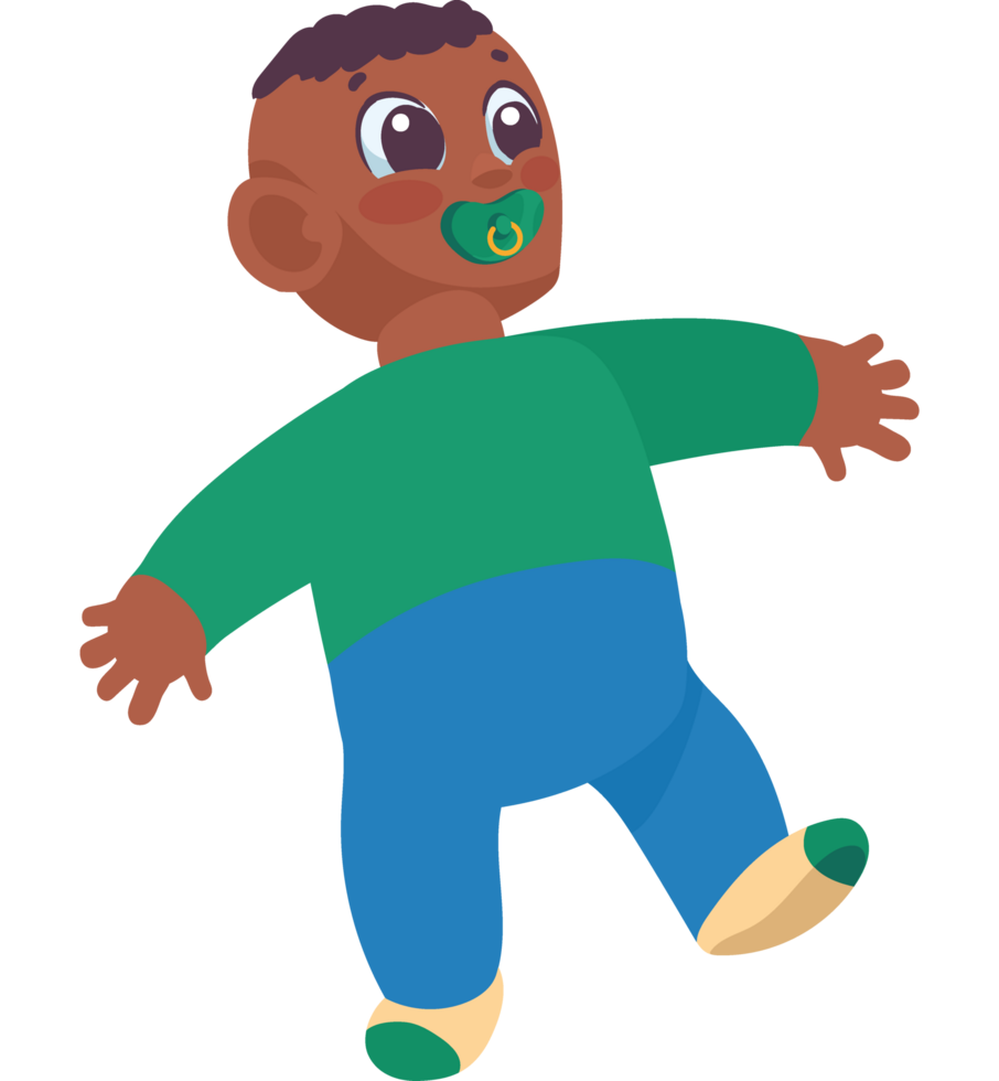 afro baby with pacifier png