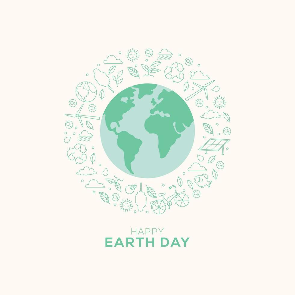 Earth Day. Eco friendly concept. Vector illustration. Earth day banner concept