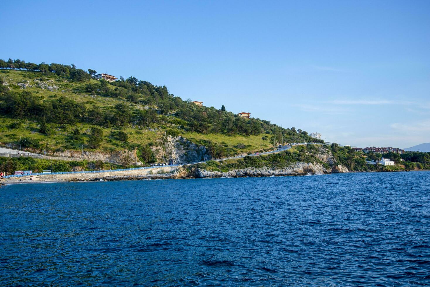 Beautiful clear and rocky bay between Kusadasi and Ozdere photo