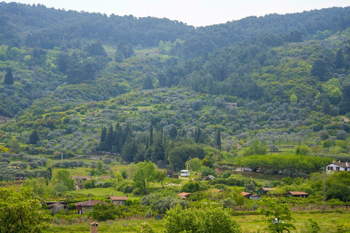 un pueblo en Turquía en un verano y soleado día. foto