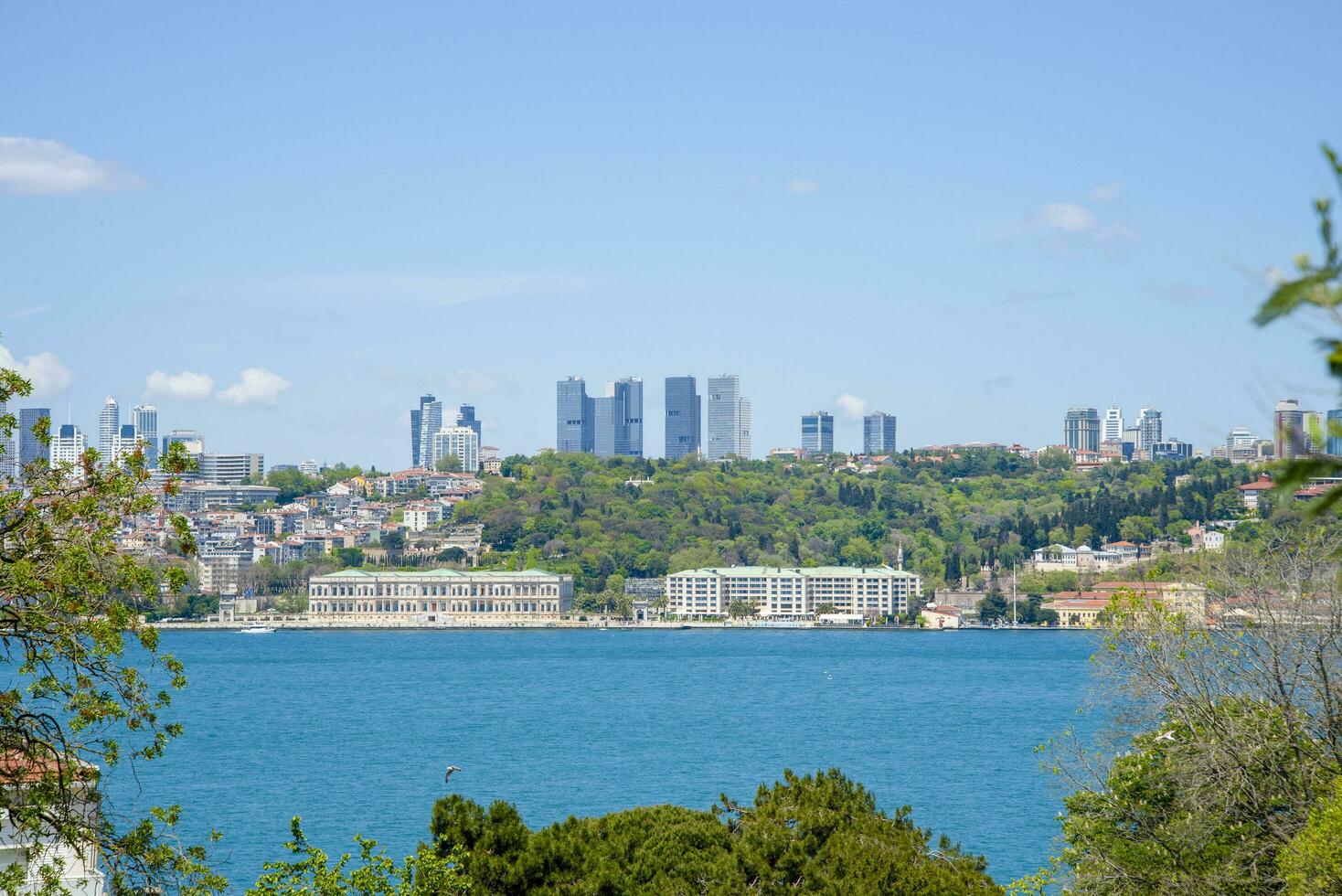 Istanbul landscape, cityscape, city view of the European part of the city. photo