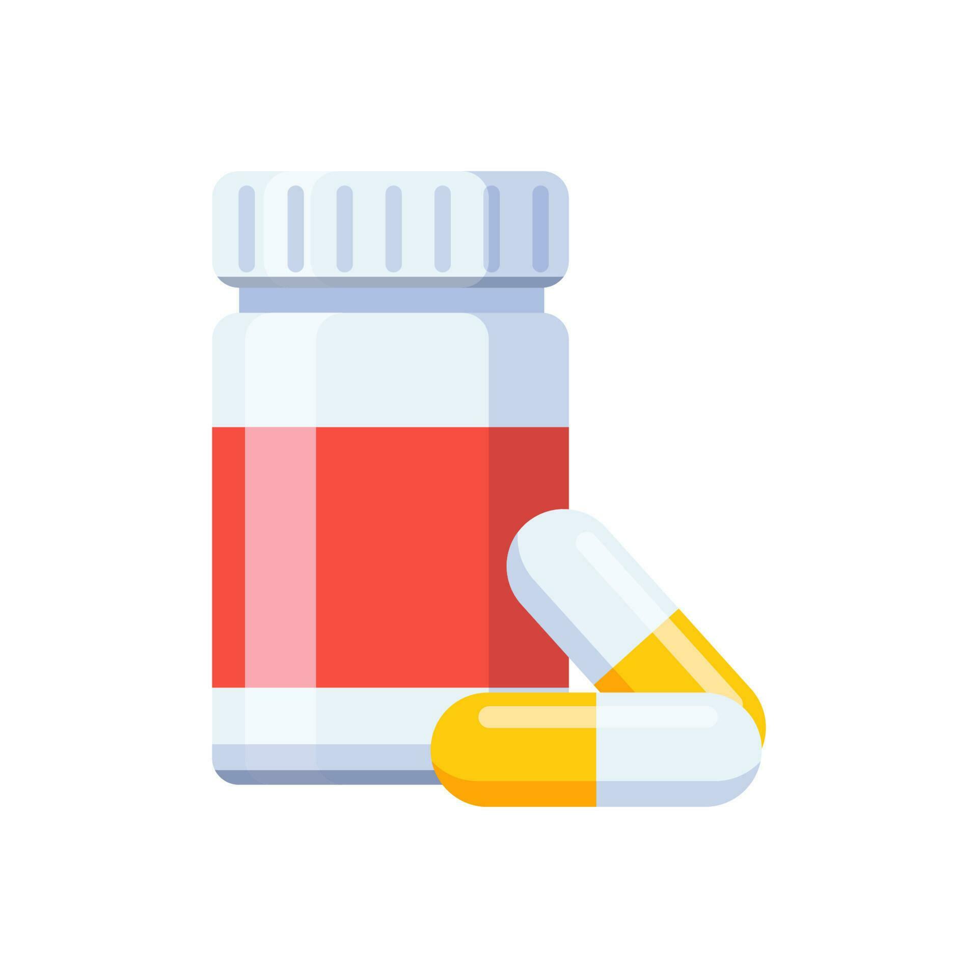 Capsule pill bottle vector isolated on white background 24086300 Vector Art at Vecteezy