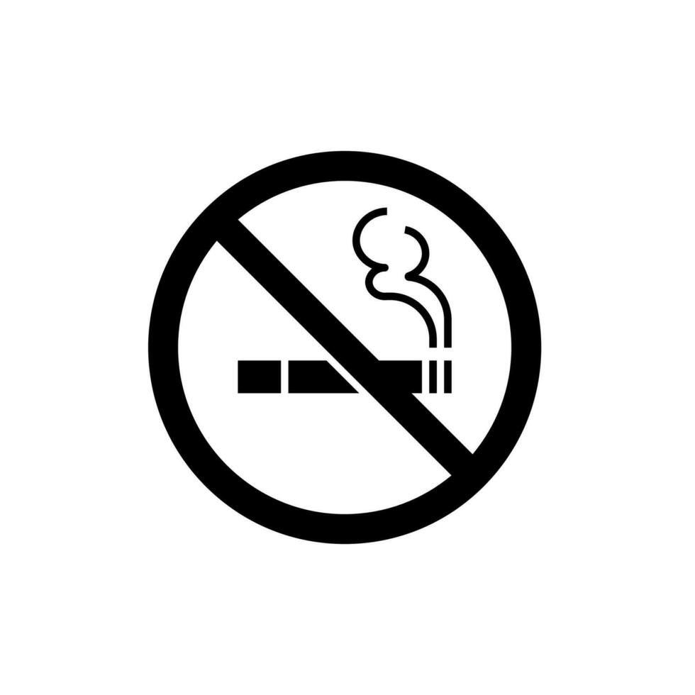 No Smoking Sign isolated on white background vector