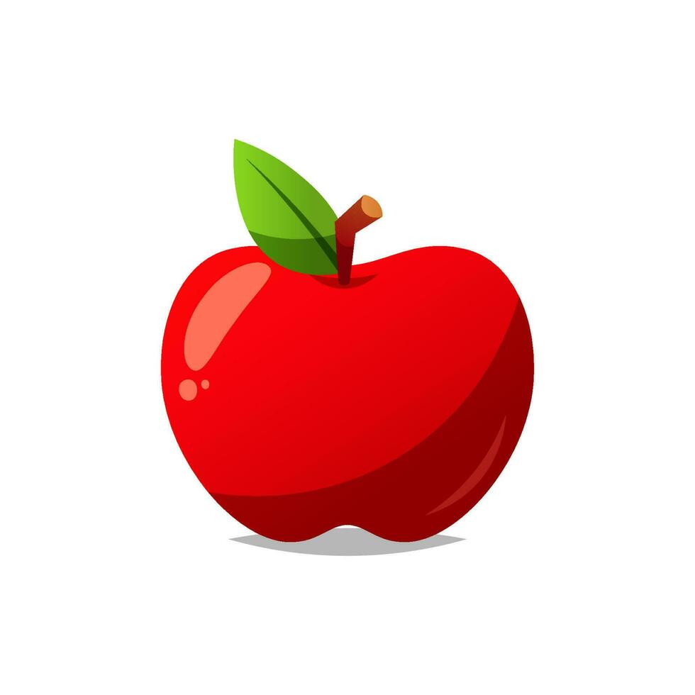 Red apple vector. apple flat style art isolated. vector